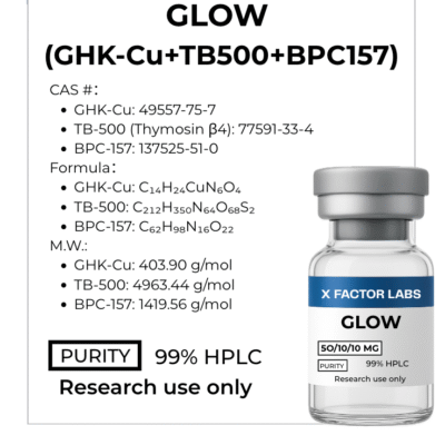 glow ghk 50mg + tb 10mg +bpc 10mg